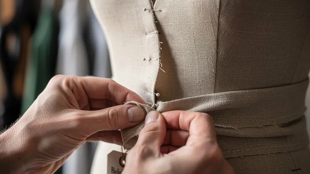 Atelier de création mode avec mannequins de couture et tissus nobles