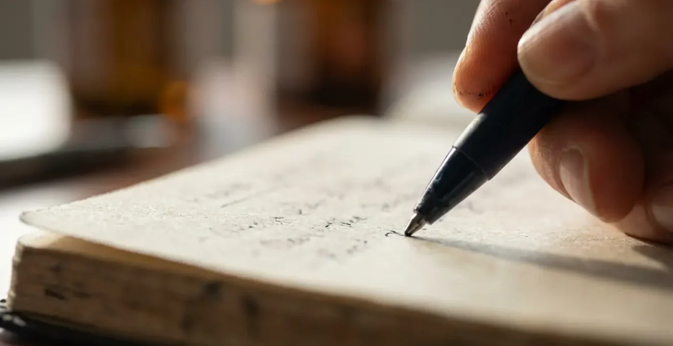 Carnet de santé et stylo sur bureau médical moderne