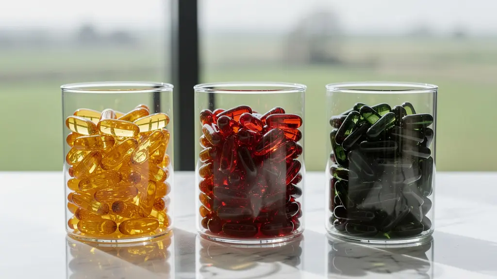 Comparaison visuelle des différentes sources d'oméga-3 disponibles en Belgique