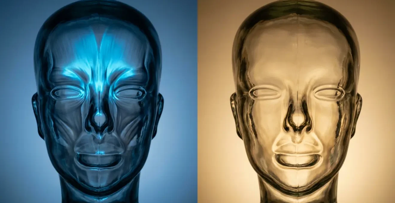Comparaison visuelle des zones d'injection du visage pour Botox et acide hyaluronique