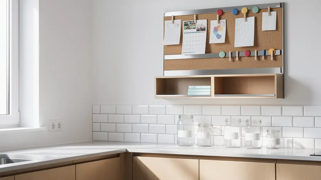 Espace d'organisation familial central dans une cuisine belge moderne