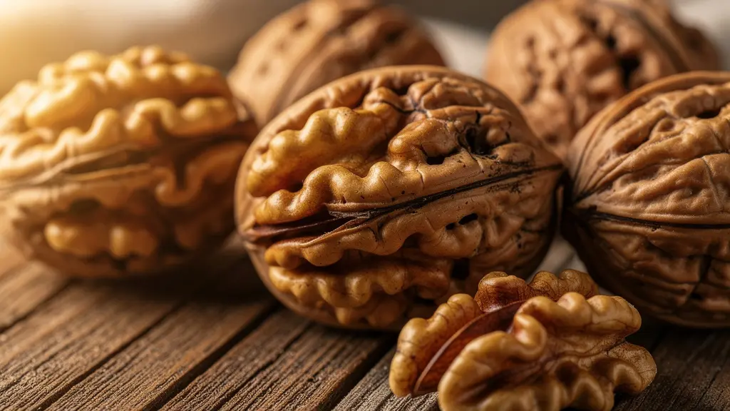 Portion quotidienne de noix avec repères visuels belges pour une consommation facile